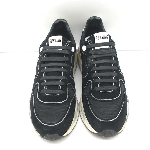 Golden Goose Running Sole Sneakers Black Suede Size 42 - Picture 4 of 12
